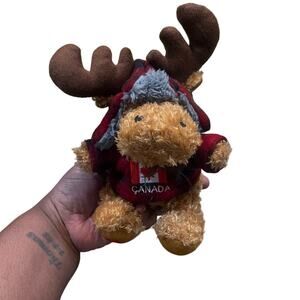 Canada Moose Plush Buffalo Plaid Cabin Lodge Souvenir Stuffed Plush